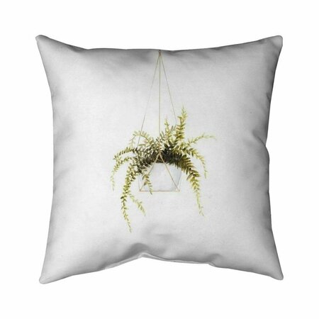 BEGIN HOME DECOR 26 x 26 in. Suspended Fern-Double Sided Print Indoor Pillow 5541-2626-FL307